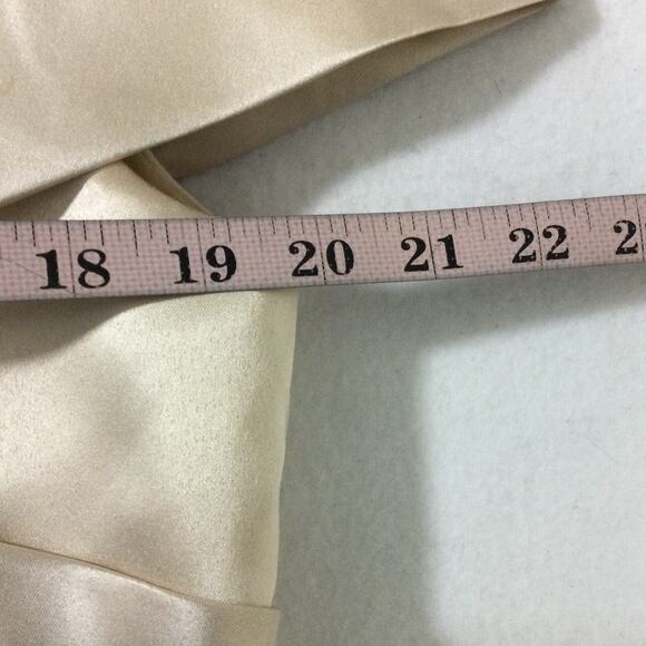 FORMAL PARTY SZ 14 1x plus champagne cream off shoulder lace up midi dress B123 - Picture 4 of 8